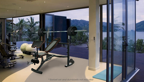 PROFLEX Weight Bench Workout Gym Press Adjustable Home Lifting Fitness Incline PROFLEX