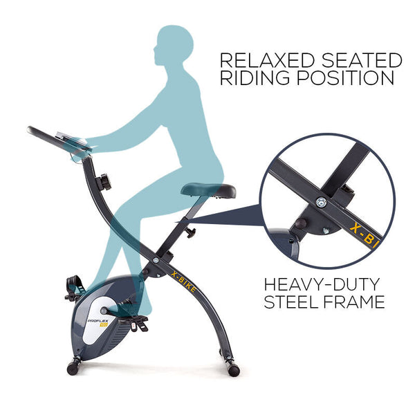 PROFLEX Folding Magnetic Exercise X-Bike - Bicycle Cycling Flywheel Fitness PROFLEX