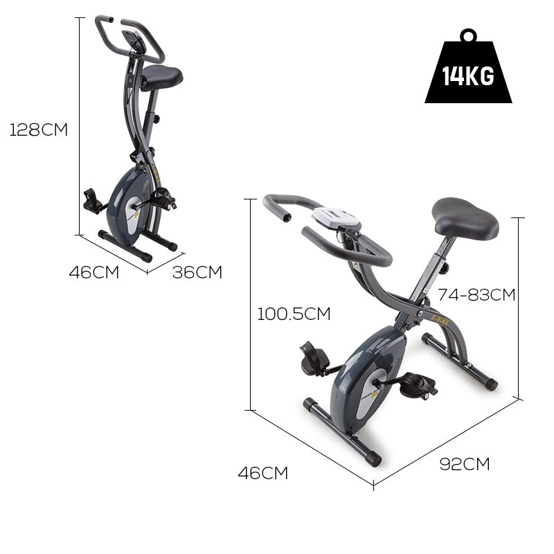 PROFLEX Folding Magnetic Exercise X-Bike - Bicycle Cycling Flywheel Fitness PROFLEX