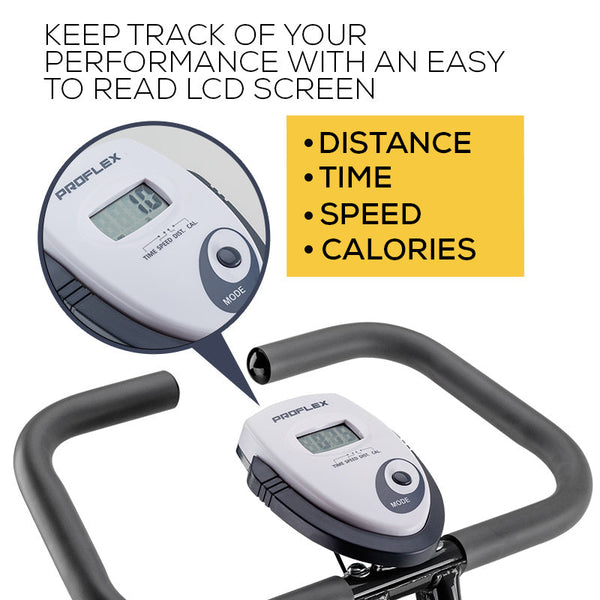 PROFLEX Folding Magnetic Exercise X-Bike - Bicycle Cycling Flywheel Fitness PROFLEX