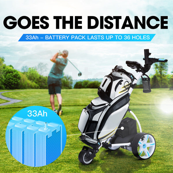 THOMSON Golf Buggy Electric Trolley Automatic Motorised Foldable Cart Powered Thomson