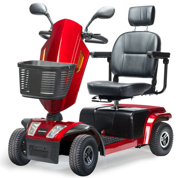 EQUIPMED VentureCruise Mobility Scooter, 30km Max Range, 180kg capacity, Red EQUIPMED