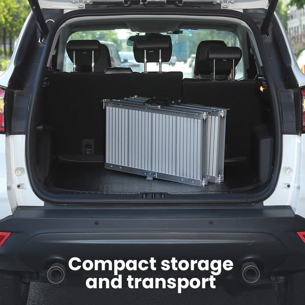 EQUIPMED 152cm Portable Folding Aluminium Access Ramp, 272kg Rated, for Wheelchair, Mobility Scooter, Rollator EQUIPMED