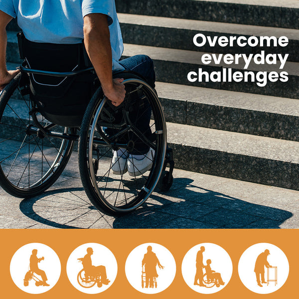 EQUIPMED 152cm Portable Folding Aluminium Access Ramp, 272kg Rated, for Wheelchair, Mobility Scooter, Rollator EQUIPMED