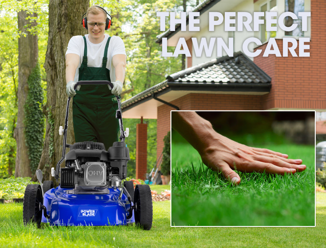 POWERBLADE Lawn Mower 139CC 17 - Petrol Powered Push Lawnmower 4 Stroke Engine Does not apply