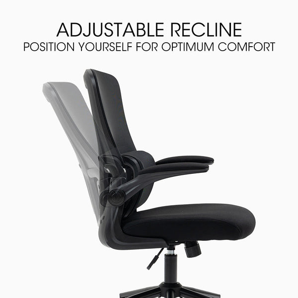 FORTIA Ergonomic Mesh Office Chair Computer Seat Adjustable Recline, Black Fortia