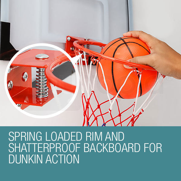Dr.Dunk Indoor Mini Basketball Hoop Ring Backboard Kit Door Mounted Mount Kid Set Dr.Dunk