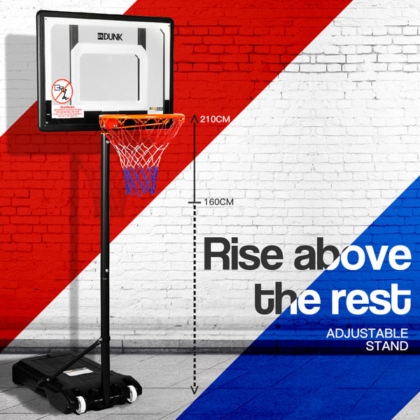 Dr.Dunk Adjustable Basketball Stand System Kids Hoop Portable Height Rim Ring Dr.Dunk