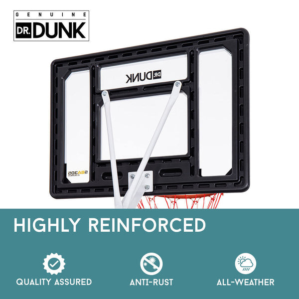Dr.Dunk Portable Basketball Hoop Stand System Height Adjustable Net Ring Kids Does not apply