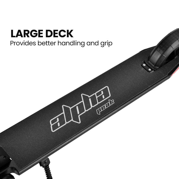 ALPHA Peak 300W 10Ah Electric Scooter, Suspension, for Adults or Teens, Black Alpha