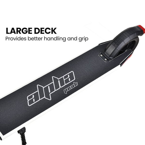 ALPHA Peak Electric Scooter 300W Power Up to 25km/h Adult Teens E-Scooter Easy Fold, White Alpha