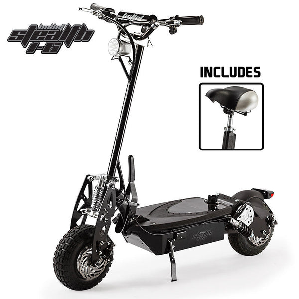 BULLET Stealth 1-6 1000W Electric Scooter 48V - Turbo w/ LED for Adult/Child Does not apply