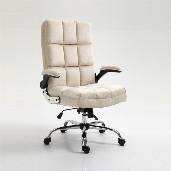 Velvet Home Ergonomic Swivel Adjustable Tilt Angle and Flip-up Arms Office Chair Does not apply