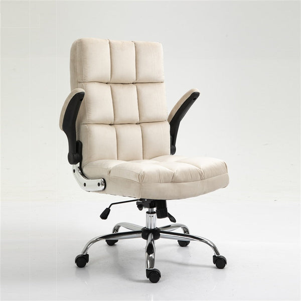 Velvet Home Ergonomic Swivel Adjustable Tilt Angle and Flip-up Arms Office Chair Does not apply
