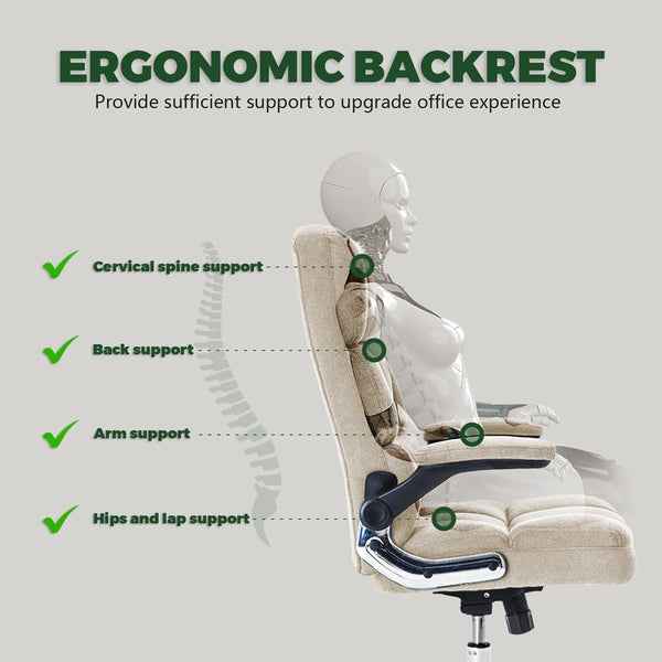 Soft Velvet Home Ergonomic Swivel Adjustable Tilt Angle and Flip-up Arms Office Chair Does not apply