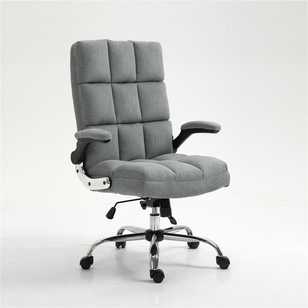 Soft Velvet Home Ergonomic Swivel Adjustable Tilt Angle and Flip-up Arms Office Chair Does not apply