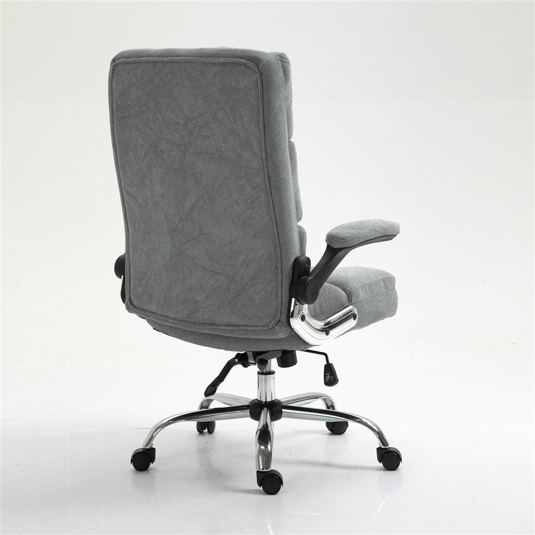 Soft Velvet Home Ergonomic Swivel Adjustable Tilt Angle and Flip-up Arms Office Chair Does not apply