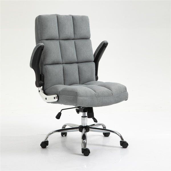 Soft Velvet Home Ergonomic Swivel Adjustable Tilt Angle and Flip-up Arms Office Chair Does not apply