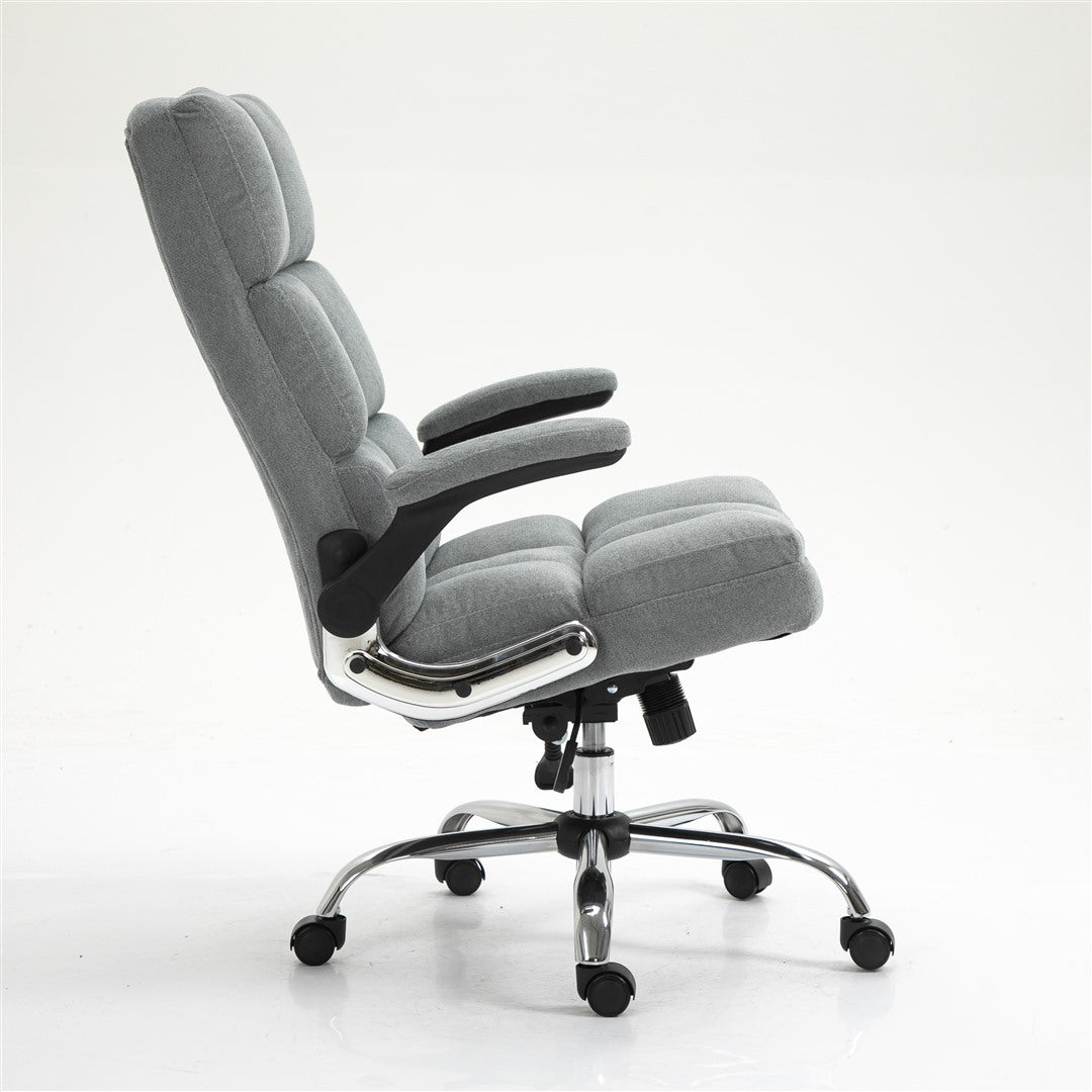 Soft Velvet Home Ergonomic Swivel Adjustable Tilt Angle and Flip-up Arms Office Chair Does not apply
