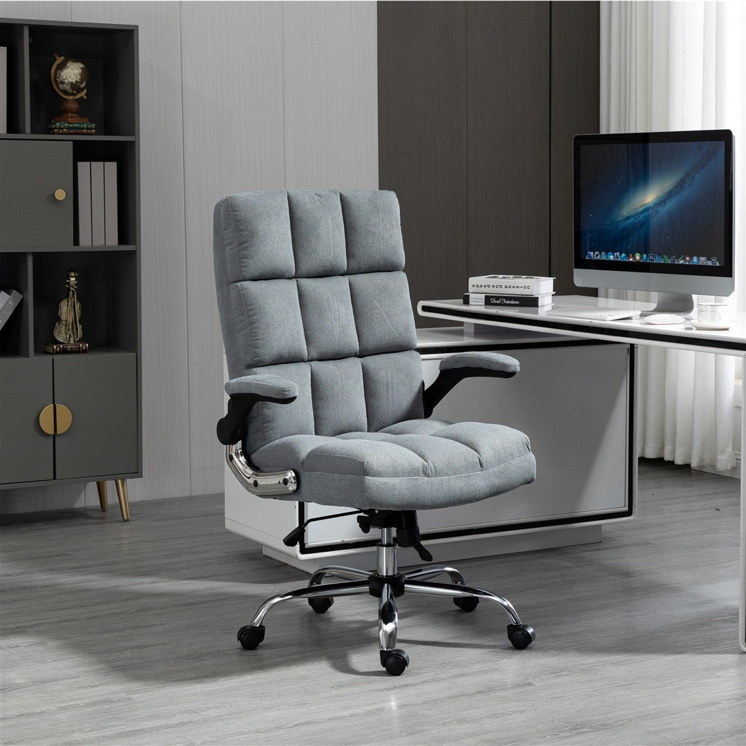 Soft Velvet Home Ergonomic Swivel Adjustable Tilt Angle and Flip-up Arms Office Chair Does not apply