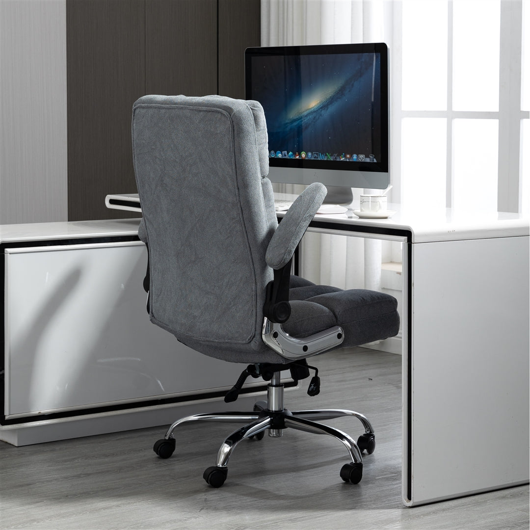 Soft Velvet Home Ergonomic Swivel Adjustable Tilt Angle and Flip-up Arms Office Chair Does not apply