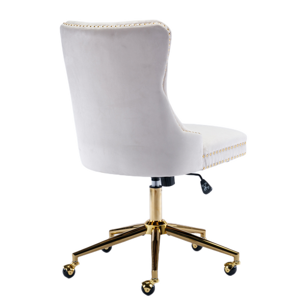 Velvet Home Office Chair- Beige Does not apply