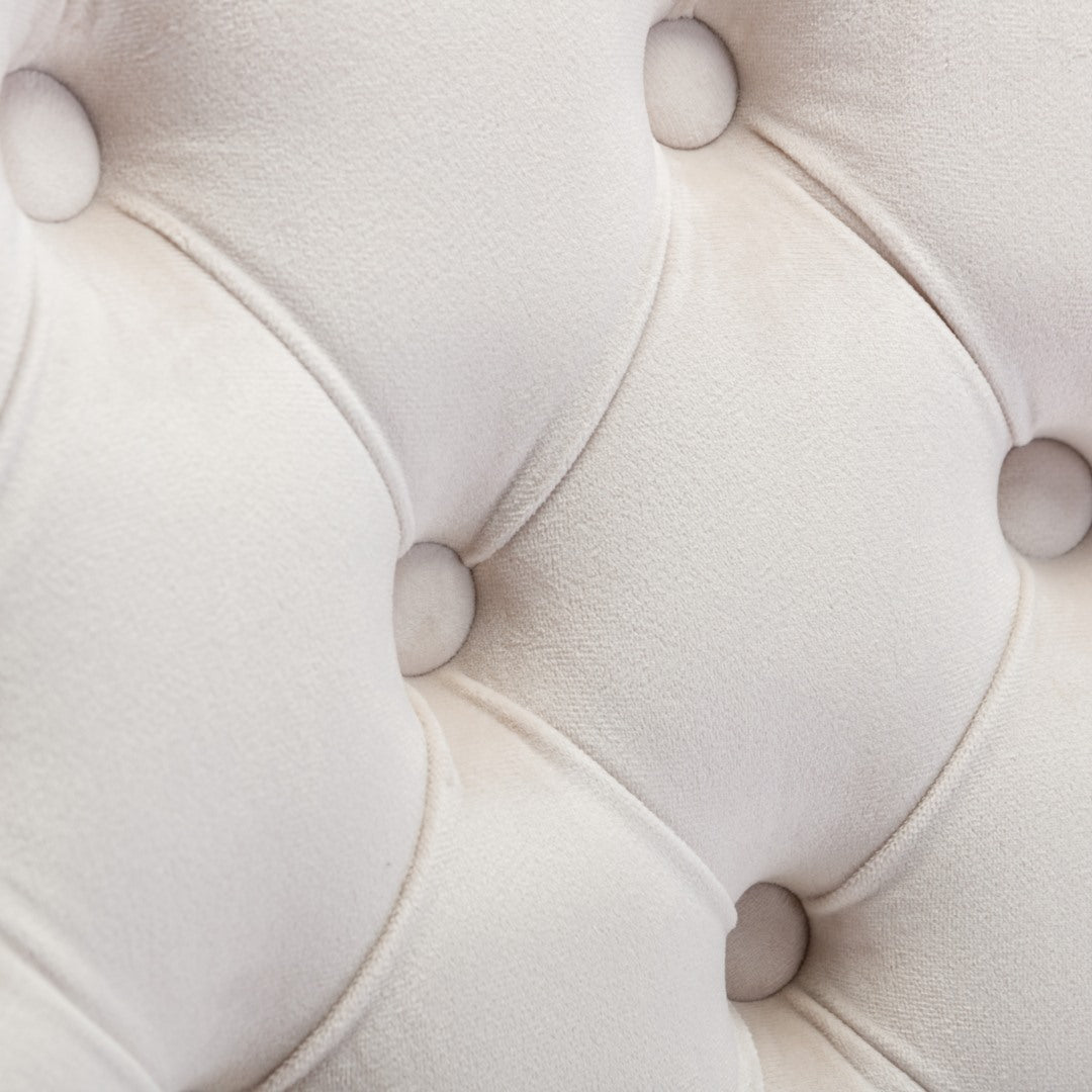 Velvet Home Office Chair- Beige Does not apply