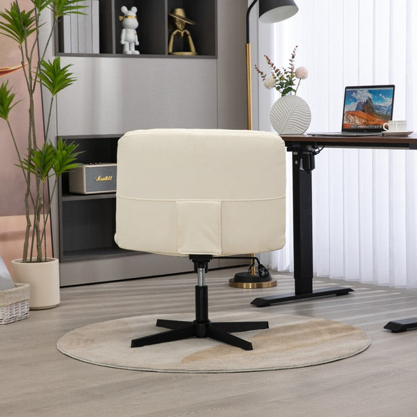 Faux Leather Home Office Chair -Beige Does not apply