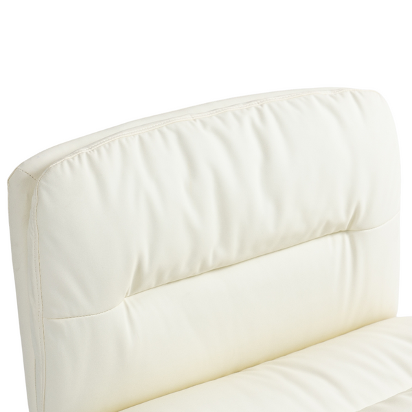 Faux Leather Home Office Chair -Beige Does not apply