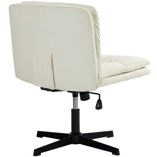 Faux Leather Home Office Chair -Beige Does not apply