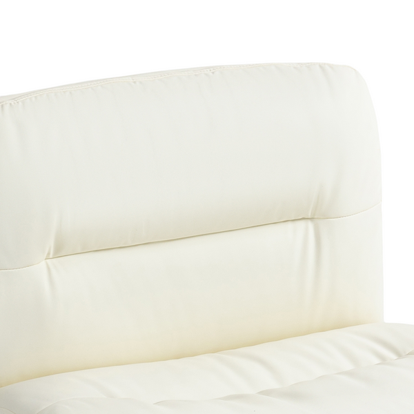 Faux Leather Home Office Chair -Beige Does not apply