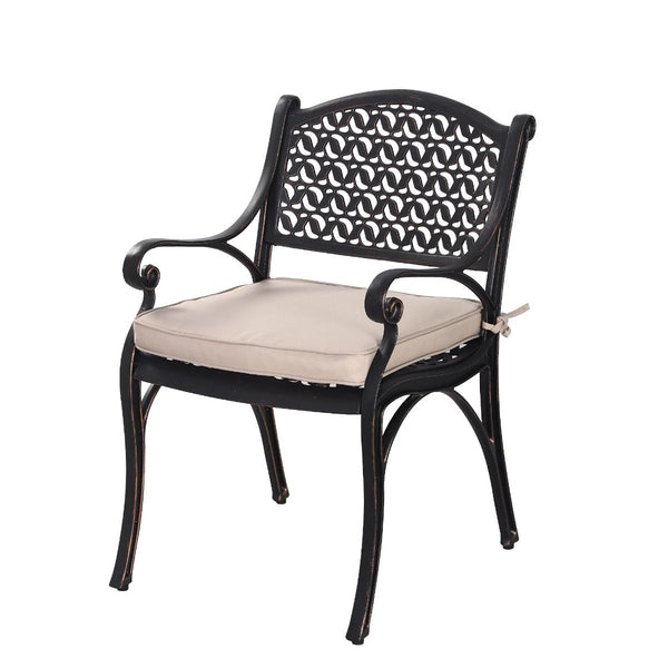 Cherise Cast Aluminium Chairs with Cushions (1 pair) Does not apply