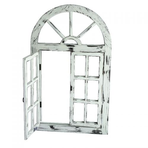Rustic White Scarlett Window Mirror Does not apply