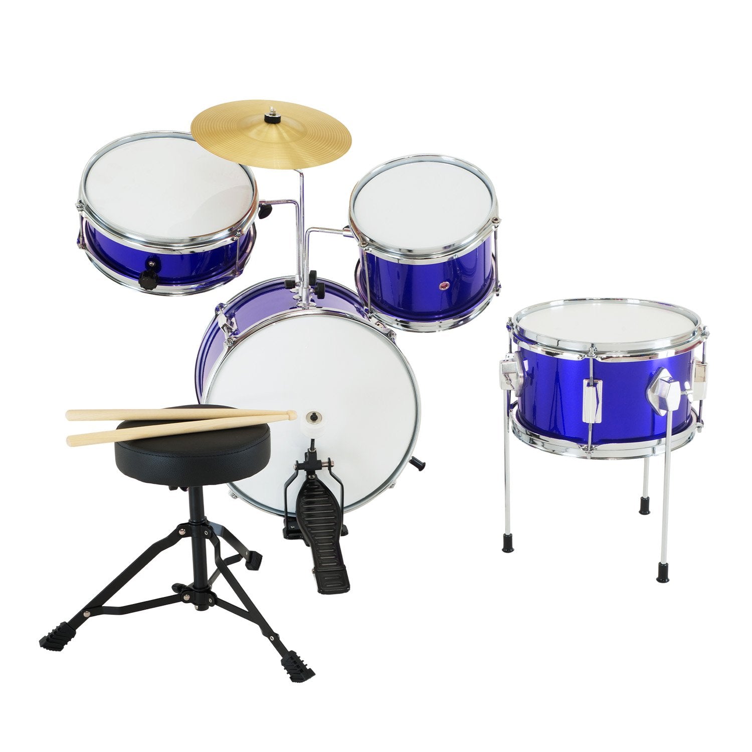Karrera Children's 4pc Drum Kit - Blue Karrera