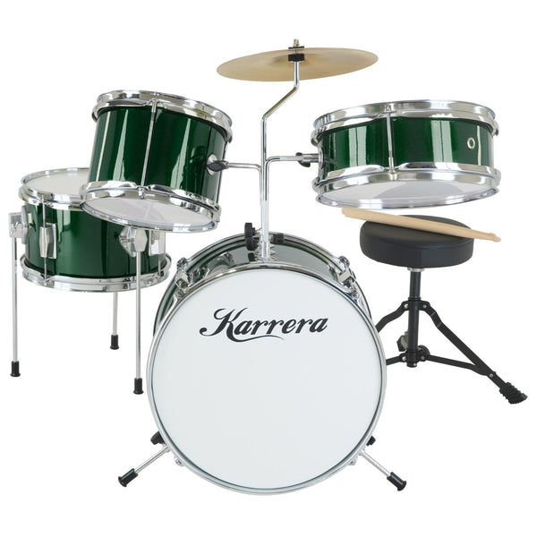 Karrera Children's 4pc Drumkit - Green Karrera