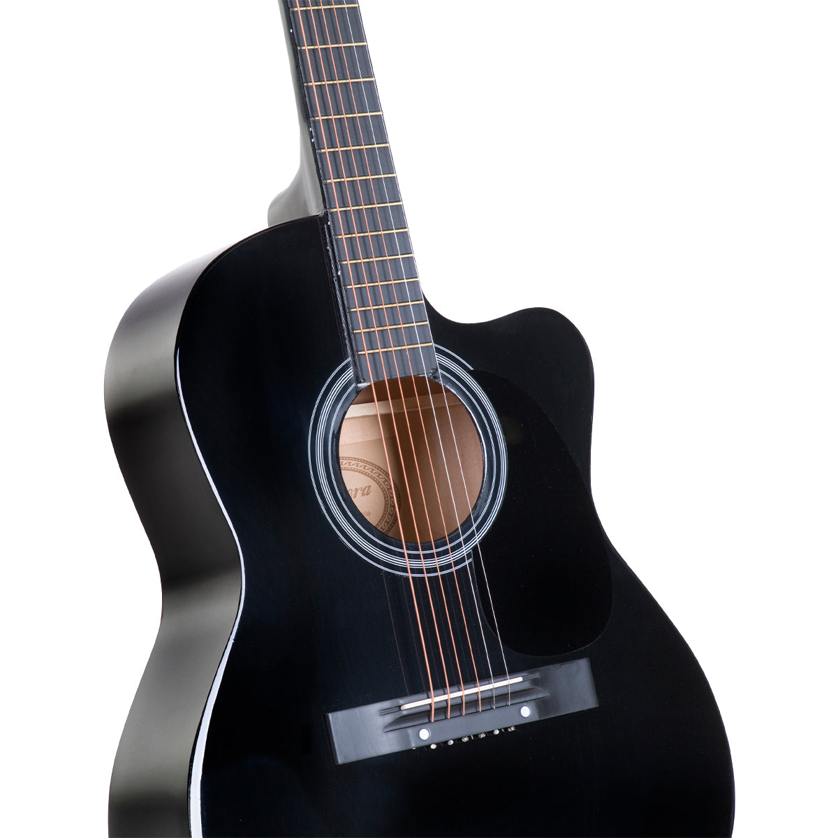Karrera Acoustic Cutaway 40in Guitar - Black Karrera
