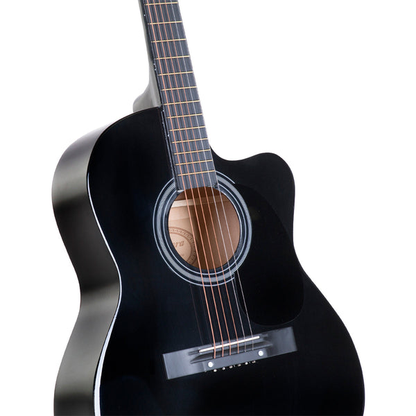 Karrera Acoustic Cutaway 40in Guitar - Black Karrera