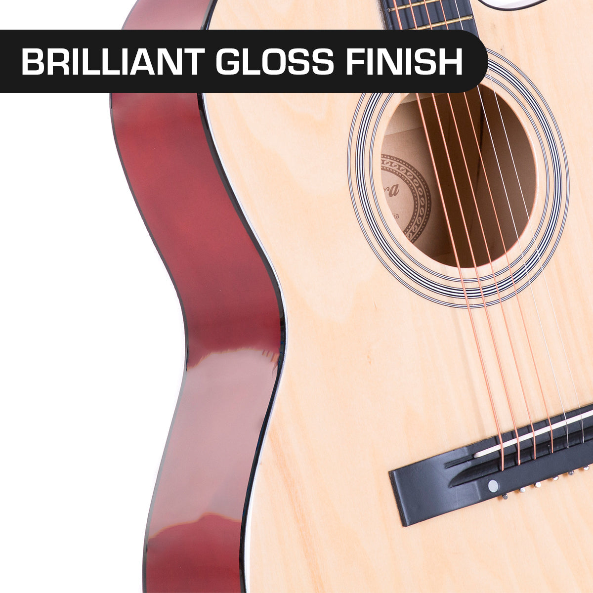 Karrera Acoustic Cutaway 40in Guitar - Natural Karrera