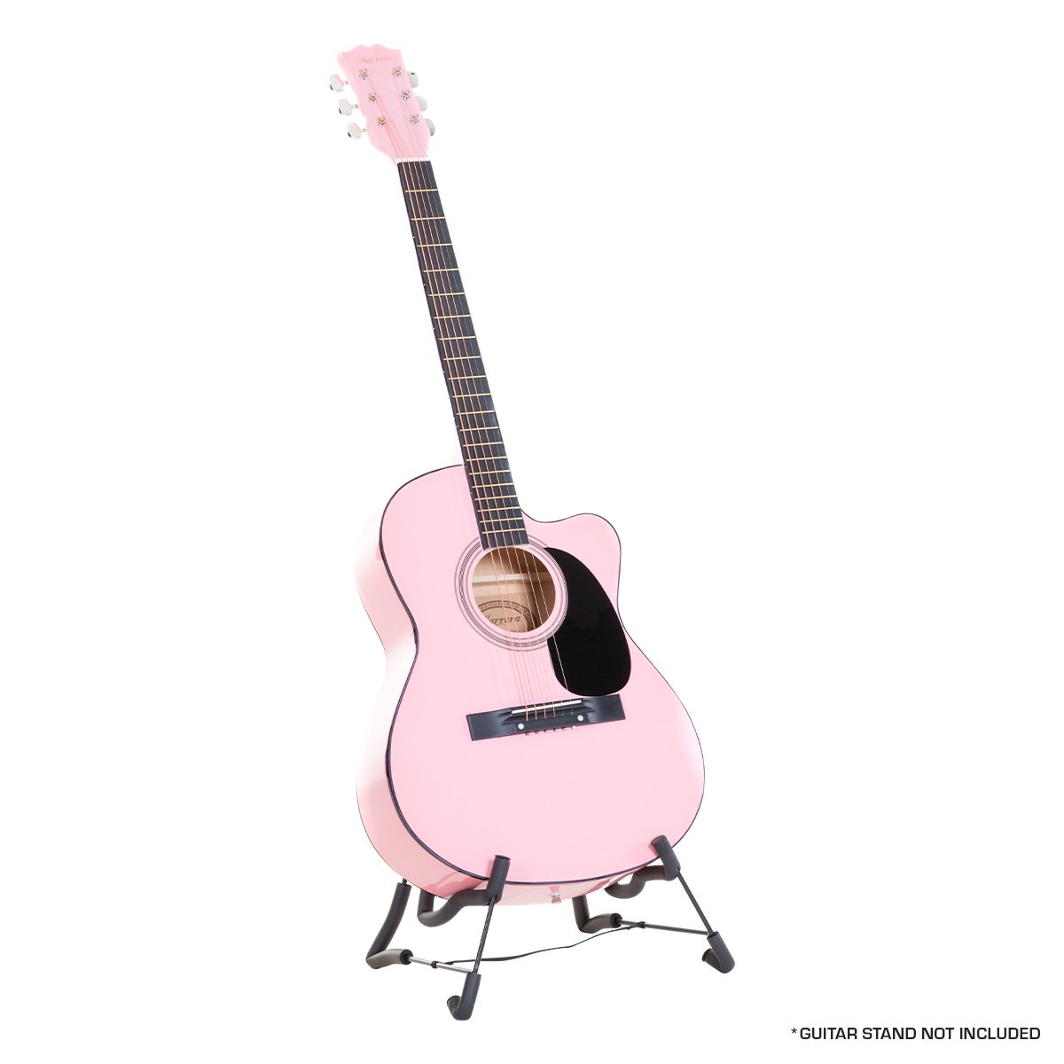 Karrera Acoustic Cutaway 40in Guitar - Pink Karrera