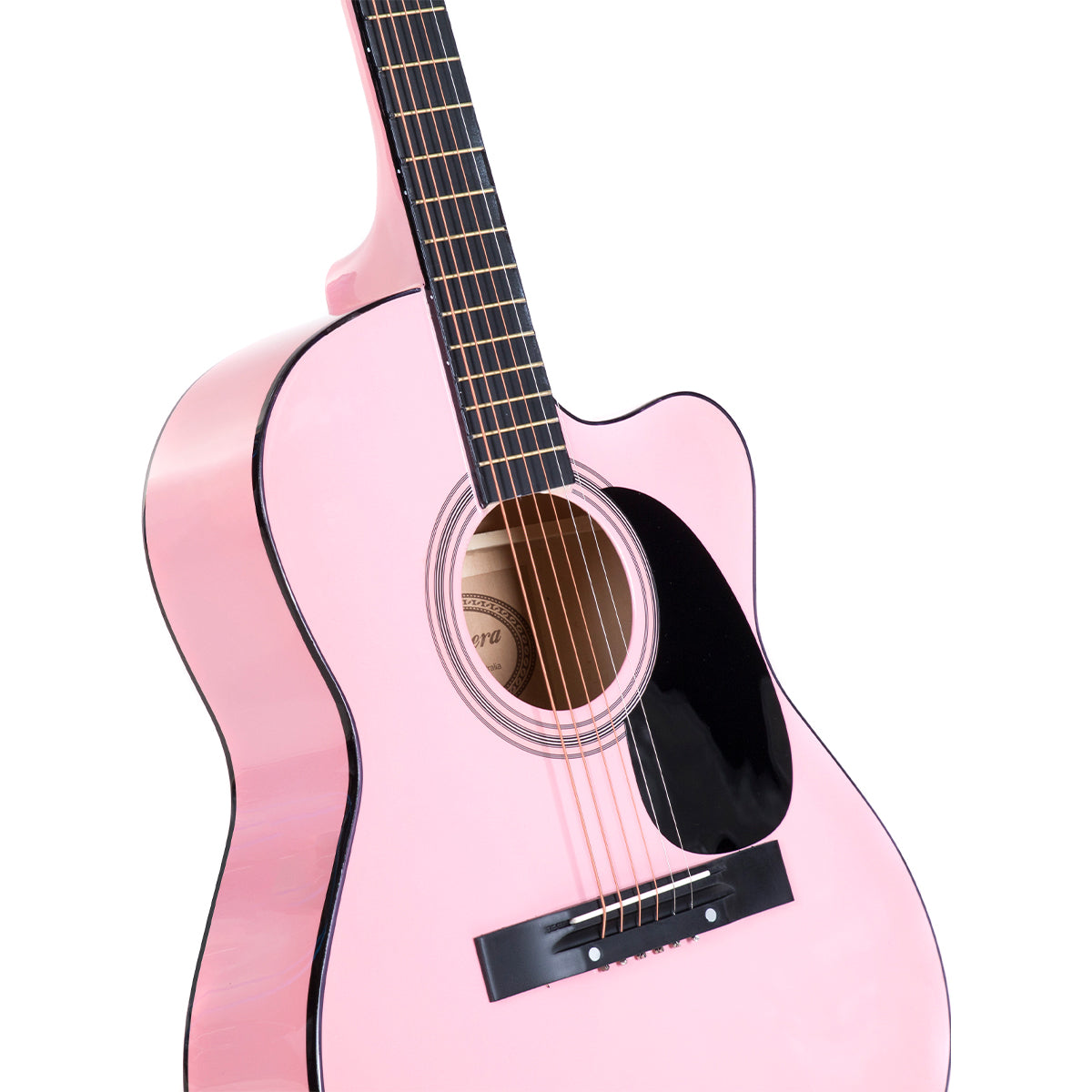 Karrera Acoustic Cutaway 40in Guitar - Pink Karrera