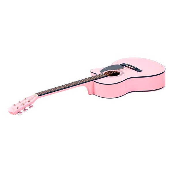 Karrera Acoustic Cutaway 40in Guitar - Pink Karrera