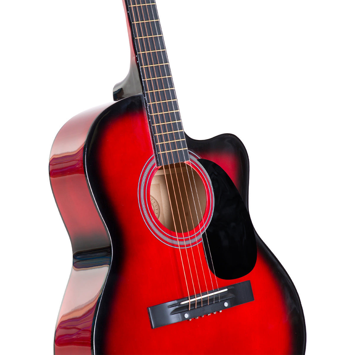 Karrera Acoustic Cutaway 40in Guitar - Red Karrera