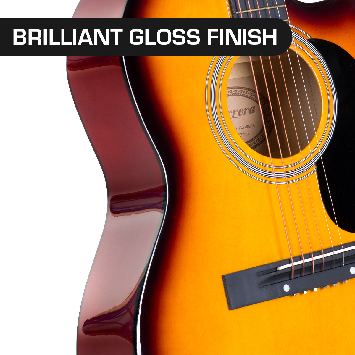 Karrera Acoustic Cutaway 40in Guitar - Sunburst Karrera