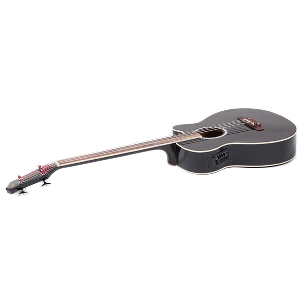 Karrera 43in Acoustic Bass Guitar - Black Karrera