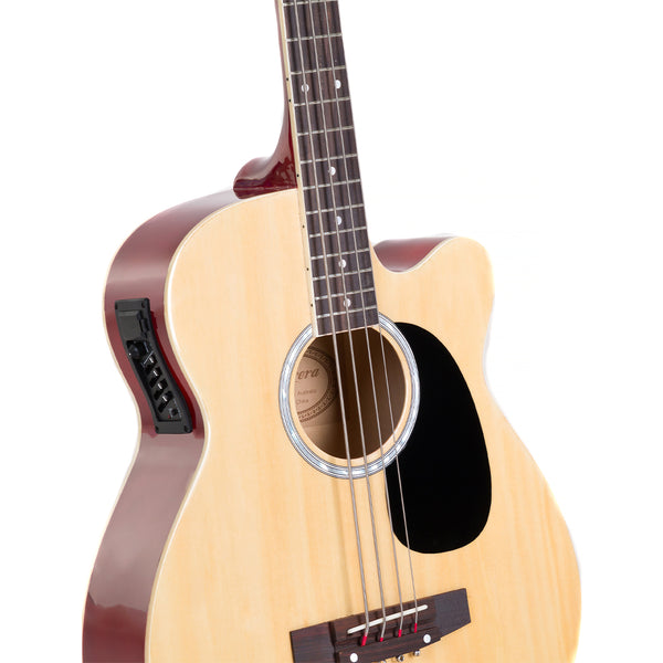 Karrera 43in Acoustic Bass Guitar with electric pickup   - Natural Karrera