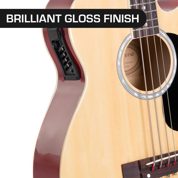 Karrera 43in Acoustic Bass Guitar with electric pickup   - Natural Karrera