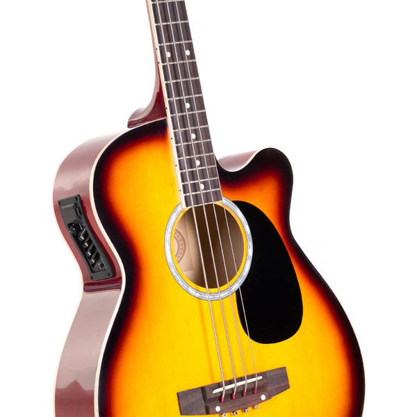 Karrera 43in Acoustic Bass Guitar Sunburst Karrera
