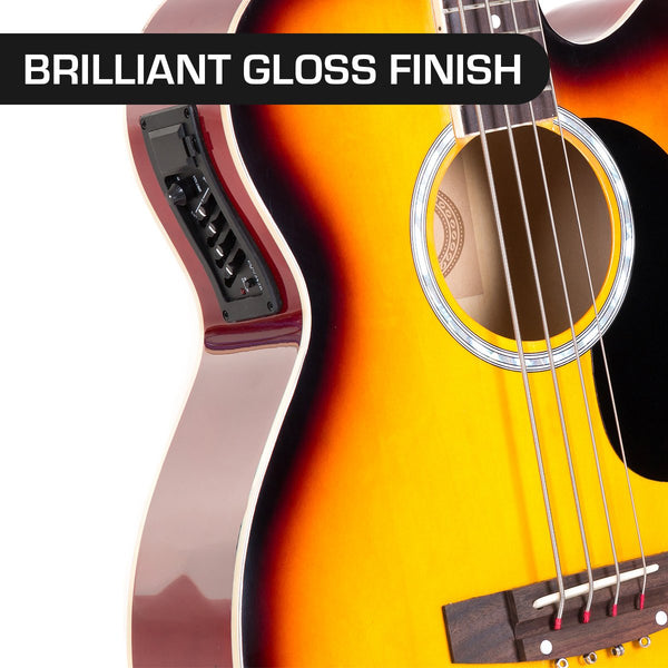 Karrera 43in Acoustic Bass Guitar Sunburst Karrera