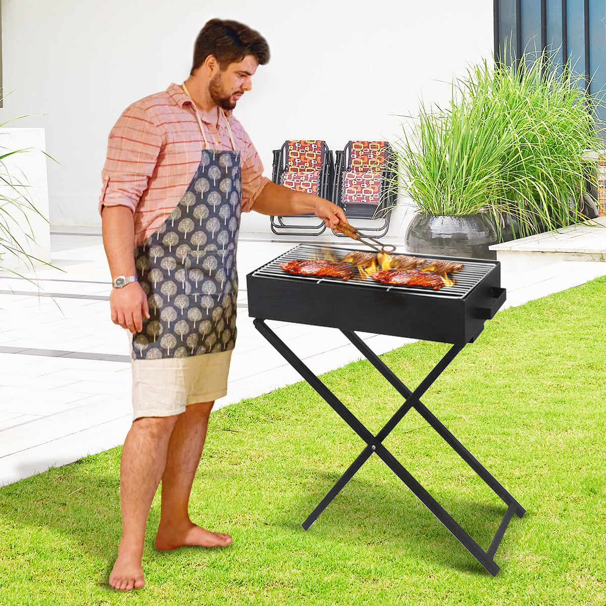 Wallaroo Charcoal BBQ Grill - Adjustable Height Wallaroo