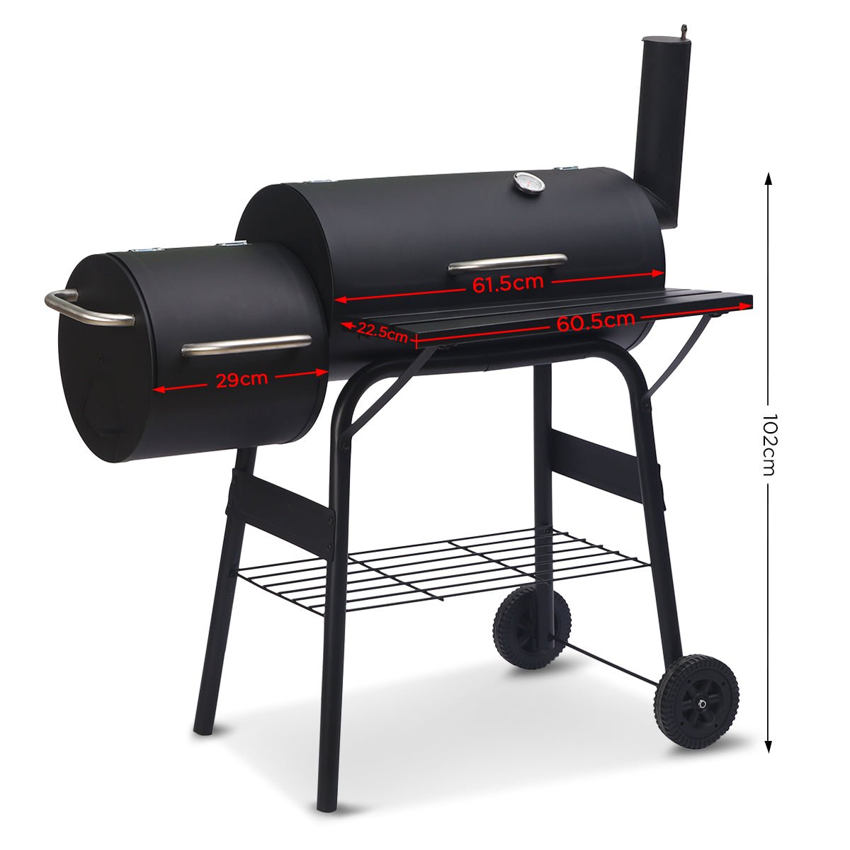 Wallaroo 2-in-1 Outdoor Barbecue Grill & Offset Smoker Wallaroo